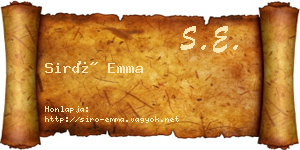 Siró Emma névjegykártya