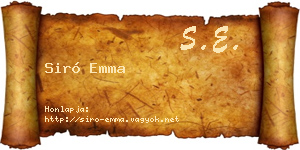 Siró Emma névjegykártya