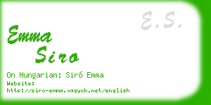 emma siro business card